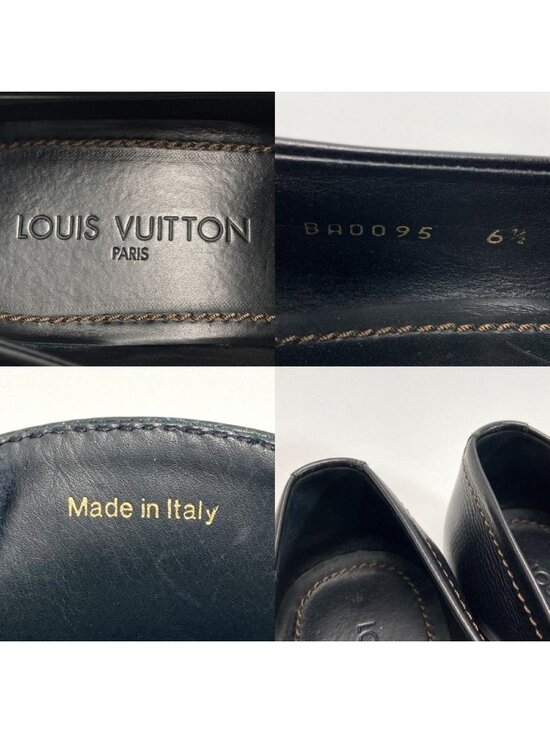 Louis Vuitton Loafers 61⁄2 Black Leather Business Shoes main image 4